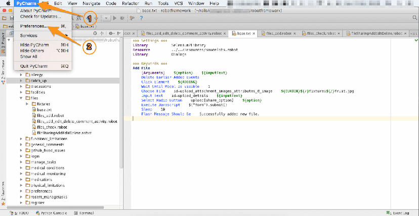 pycharm robot 1