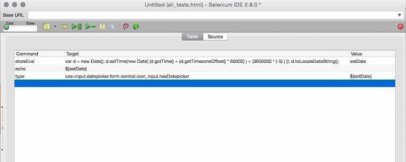 Selenkum javascript EST date